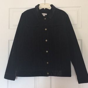 Black corduroy cold water creek jacket